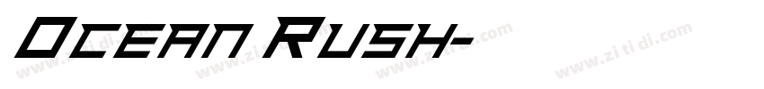 Ocean Rush字体转换